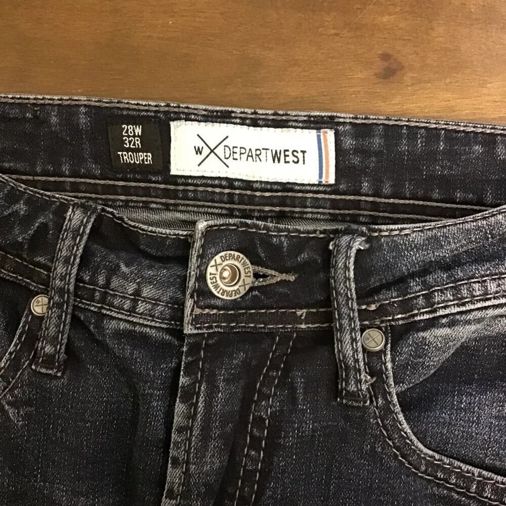 DepartWest 28x32 Trouper Men’s Slim Fit Jeans Stretch Logo DWD220